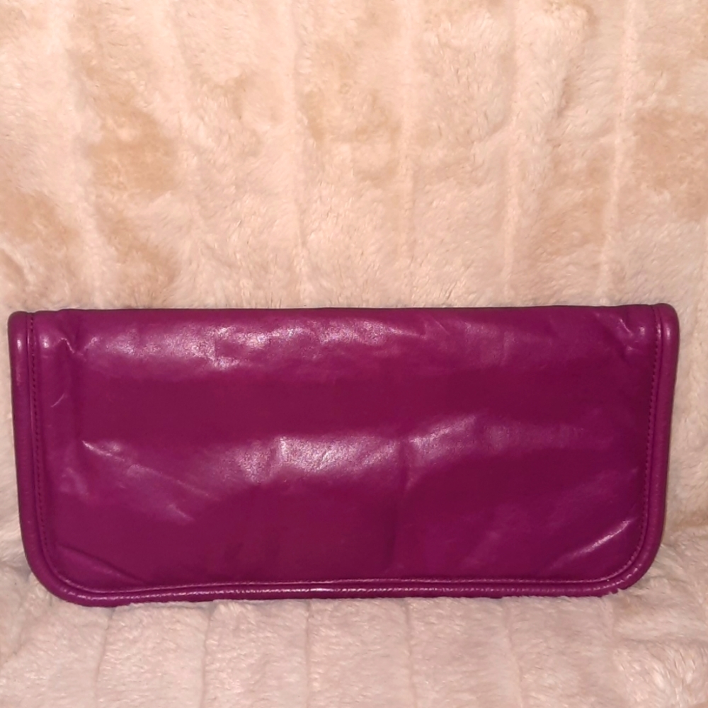 Gorgeous hot pink/purple Jil Sander leather clutch